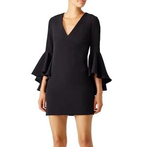 Milly Nicole Mini Dress with Flare Sleeves in Navy